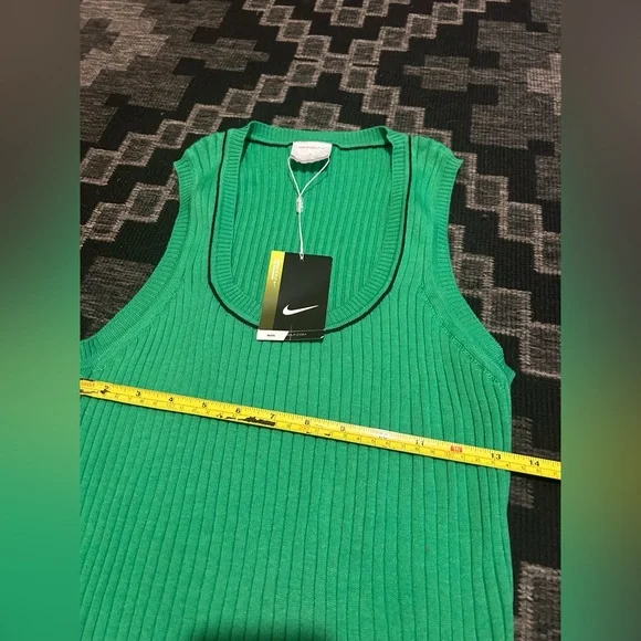 Nike Women's Vibrant Green Ribbed Tank Top - Picture 4 of 5